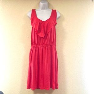🔥NICOLE MILLER🔥 coral colored summer dress size large.